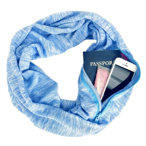 Multi-function Storage Zipper Scarf Multi-color Optional - Image 3