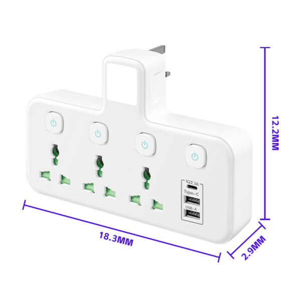 USB Power Strip Wireless British Standard Household - Image 5