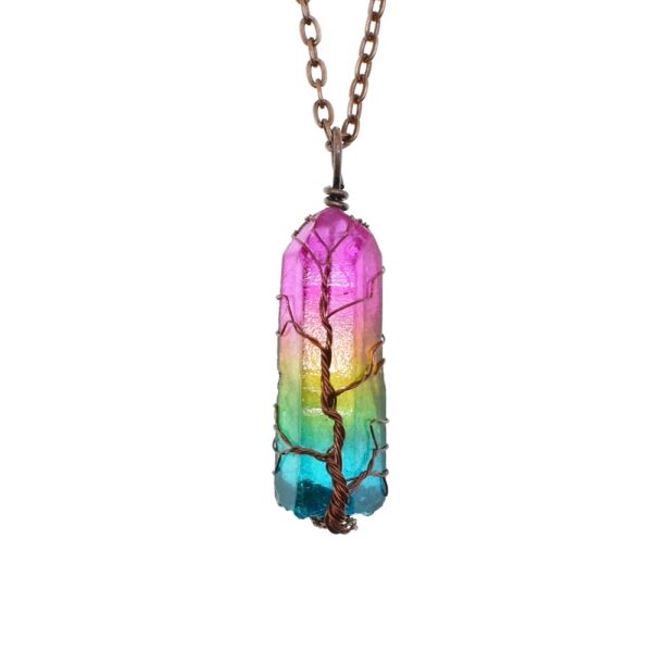 Hot Selling Stone Crystal Pillar Tree Of Life Pendant In Europe And America - Image 4