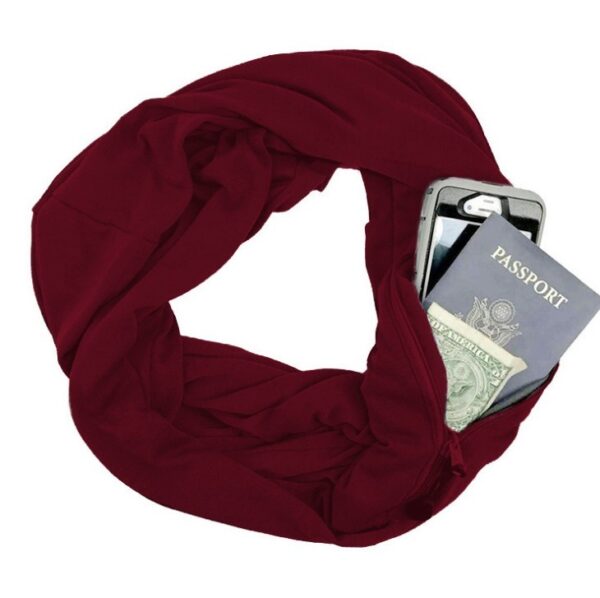 Multi-function Storage Zipper Scarf Multi-color Optional - Image 9