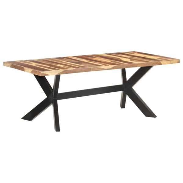 vidaXL Dining Table 78.7"x39.4"x29.5" Solid Wood with Honey Finish